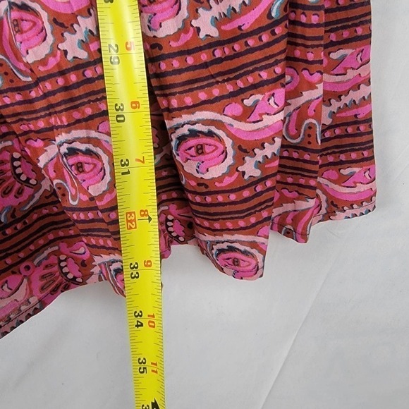 Nwt Small Figue Bria dress Paisley True Blue Fuchsia - Picture 9 of 12